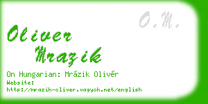 oliver mrazik business card